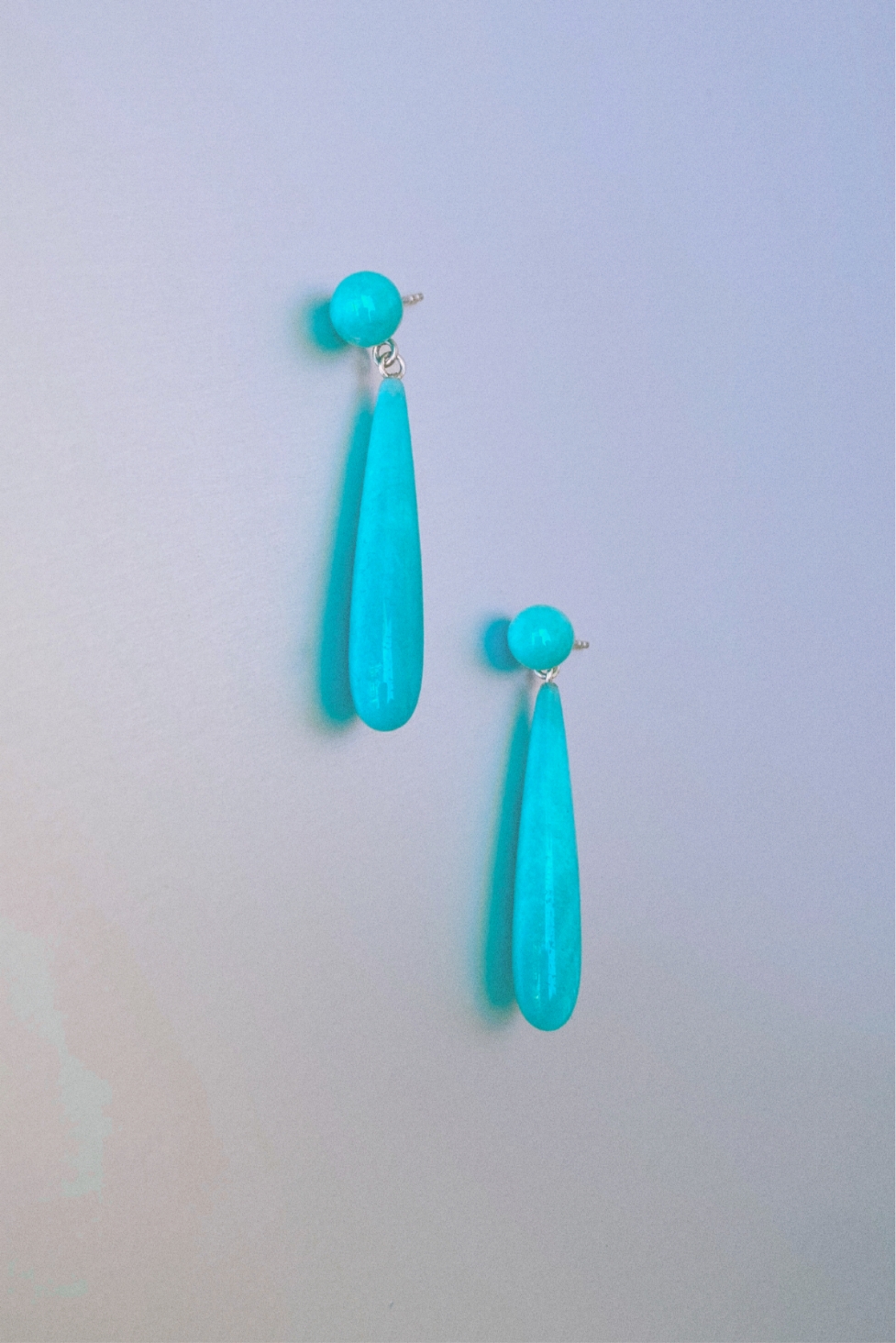 Drop Earrings: Pearl+ Chrysopras/Pearl + Calcedon/Amazonit (3Options) – Bild 7