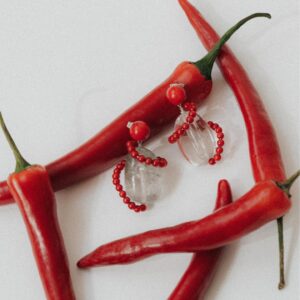 Wrap Earrings mit Natursteinen